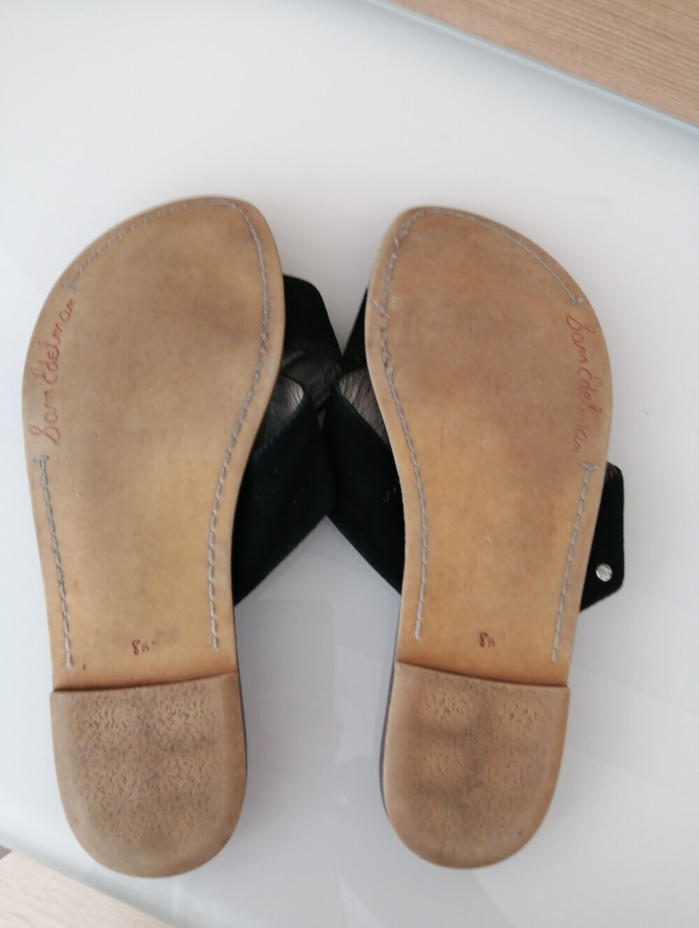 Sam Edelman Gertrude Crisscross Black Suede Slide Sandals Size 8.5 - Picture 13 of 14